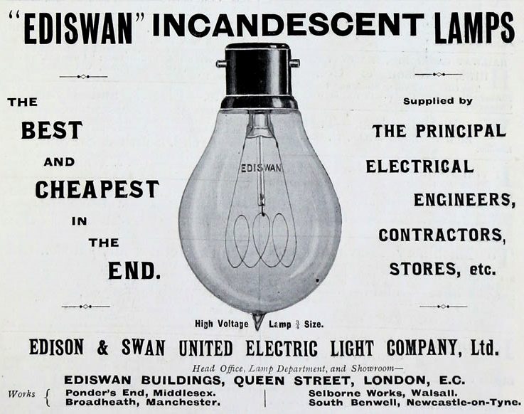 Edison and Swan electric light company, Queen Street, London