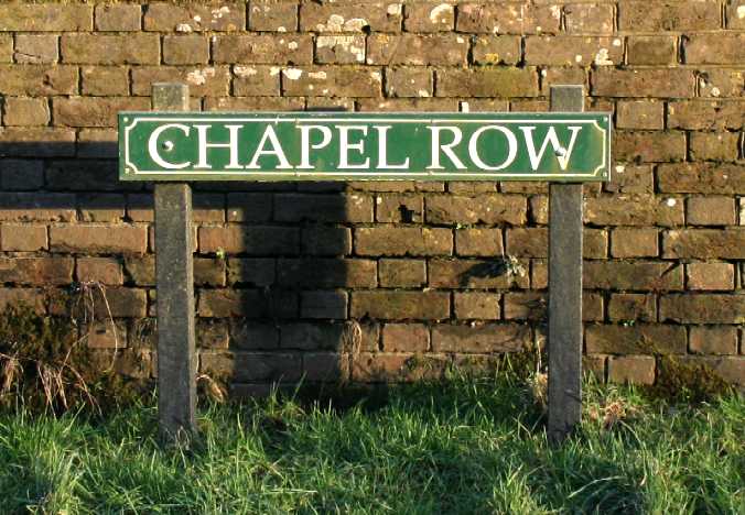 Chapel Row road sign East Sussex