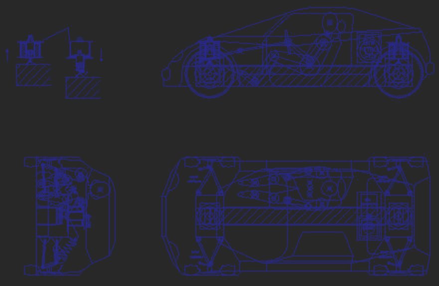 City sports car, all electric with energy cartridge transfer system