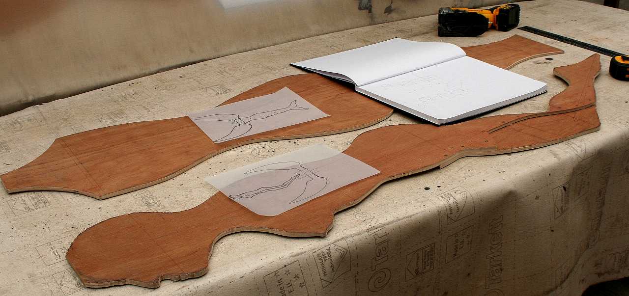 Plywood formers are cut full size